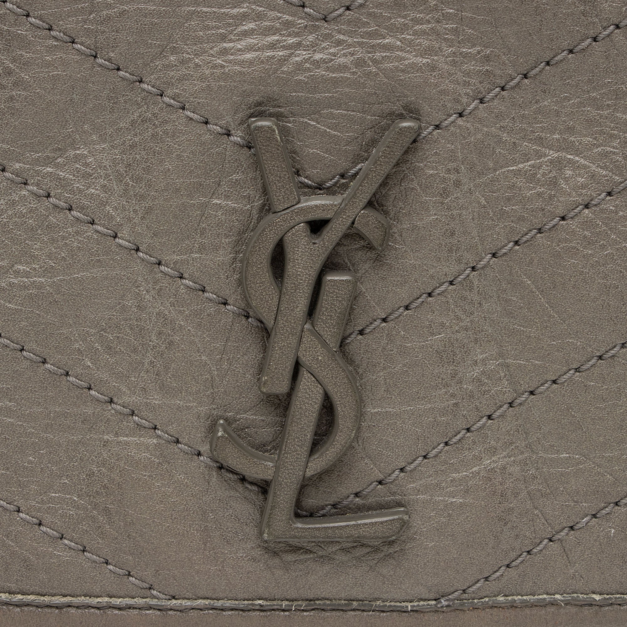 Saint Laurent Crinkled Calfskin Monogram Niki Medium Shoulder Bag (SHF-BbD05y)