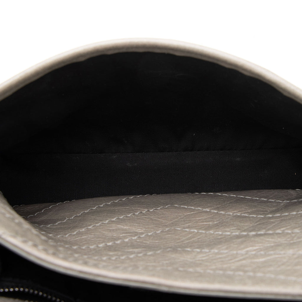 Saint Laurent Crinkled Calfskin Monogram Niki Medium Shoulder Bag (SHF-BbD05y)