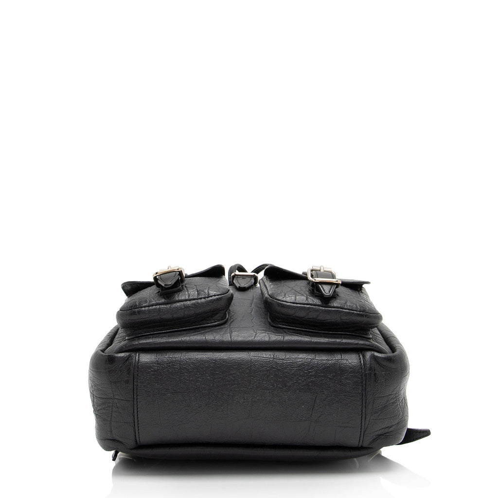 Saint Laurent Croc Embossed Lambskin Festival Backpack (SHF-8lf36x)
