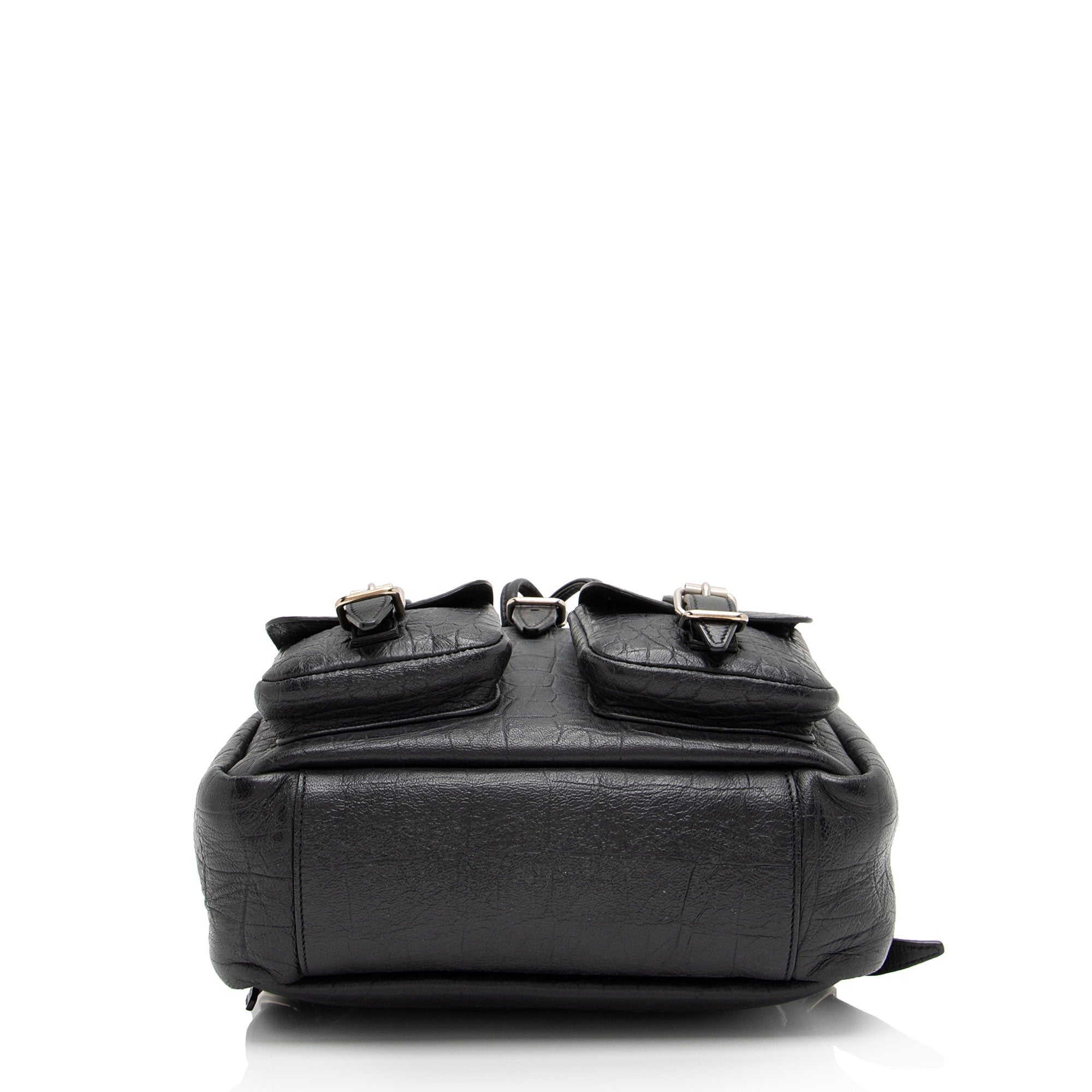 Saint Laurent Croc Embossed Lambskin Festival Backpack (SHF-8lf36x)