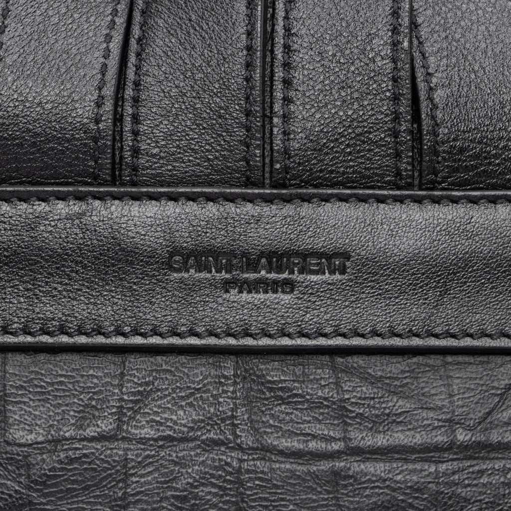 Saint Laurent Croc Embossed Lambskin Festival Backpack (SHF-8lf36x)