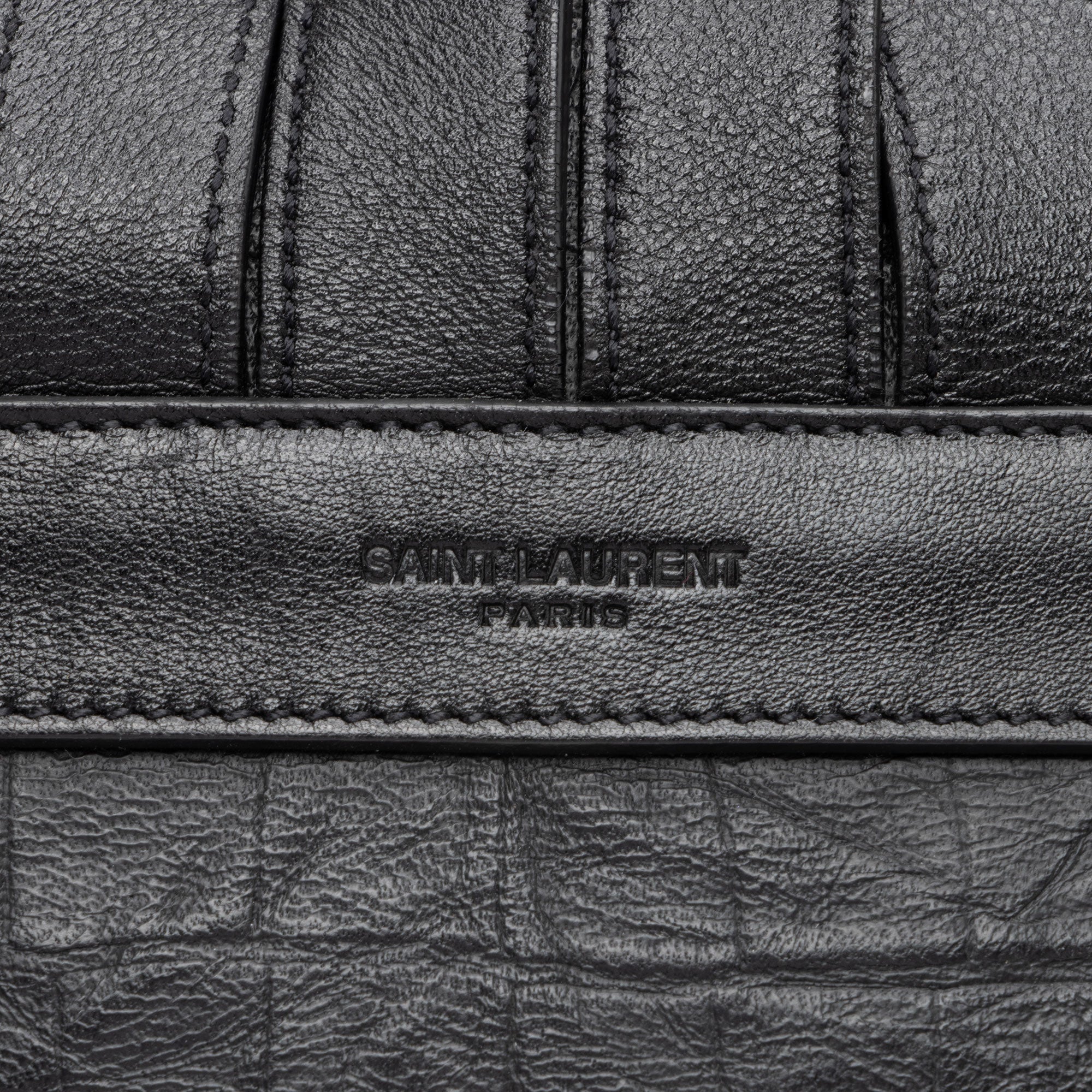 Saint Laurent Croc Embossed Lambskin Festival Backpack (SHF-8lf36x)
