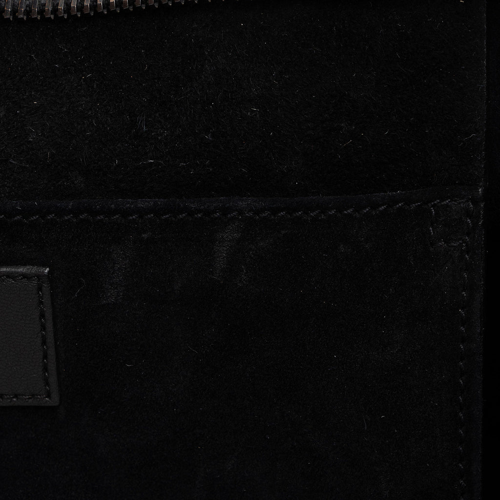 Saint Laurent Croc Embossed Leather Monogram Baby Cabas Tote (SHF-QBG3Zi)
