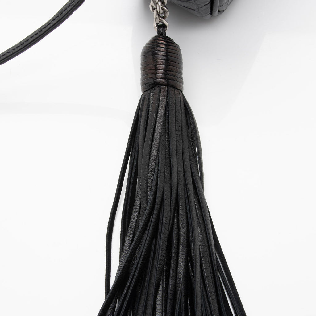 Saint Laurent Croc Embossed Leather Monogram Blogger Bag (SHF-XNnxZ2)