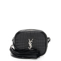 Saint Laurent Croc Embossed Leather Monogram Blogger Bag (SHF-XNnxZ2)