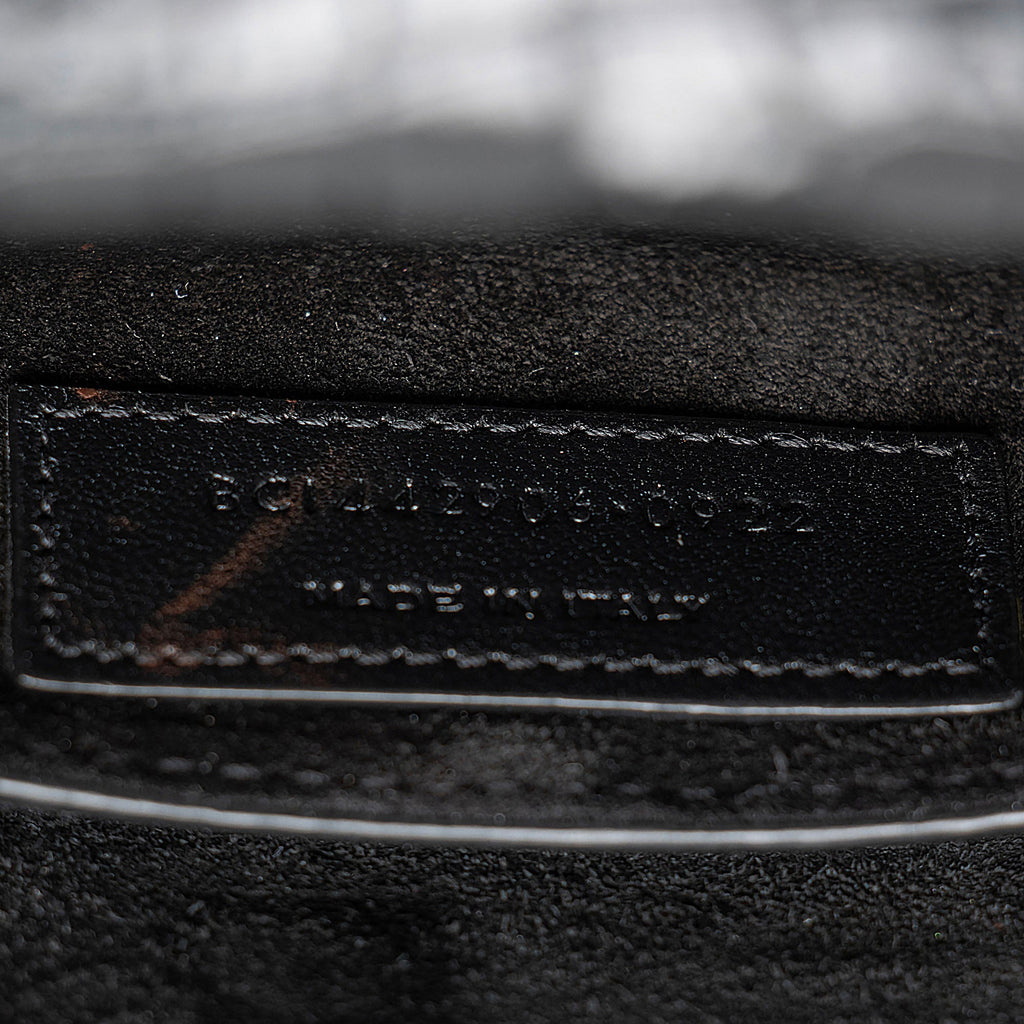 Saint Laurent Croc Embossed Leather Monogram Sunset Medium Shoulder Bag (SHF-otiVDf)