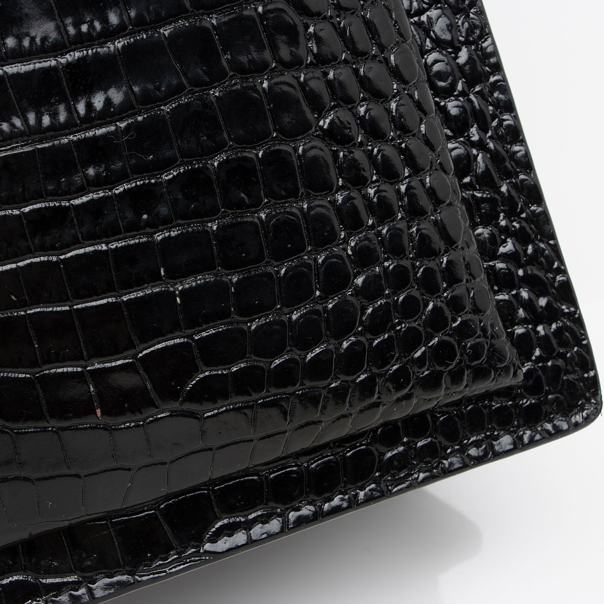Saint Laurent Croc Embossed Leather Monogram Sunset Medium Shoulder Bag (SHF-otiVDf)