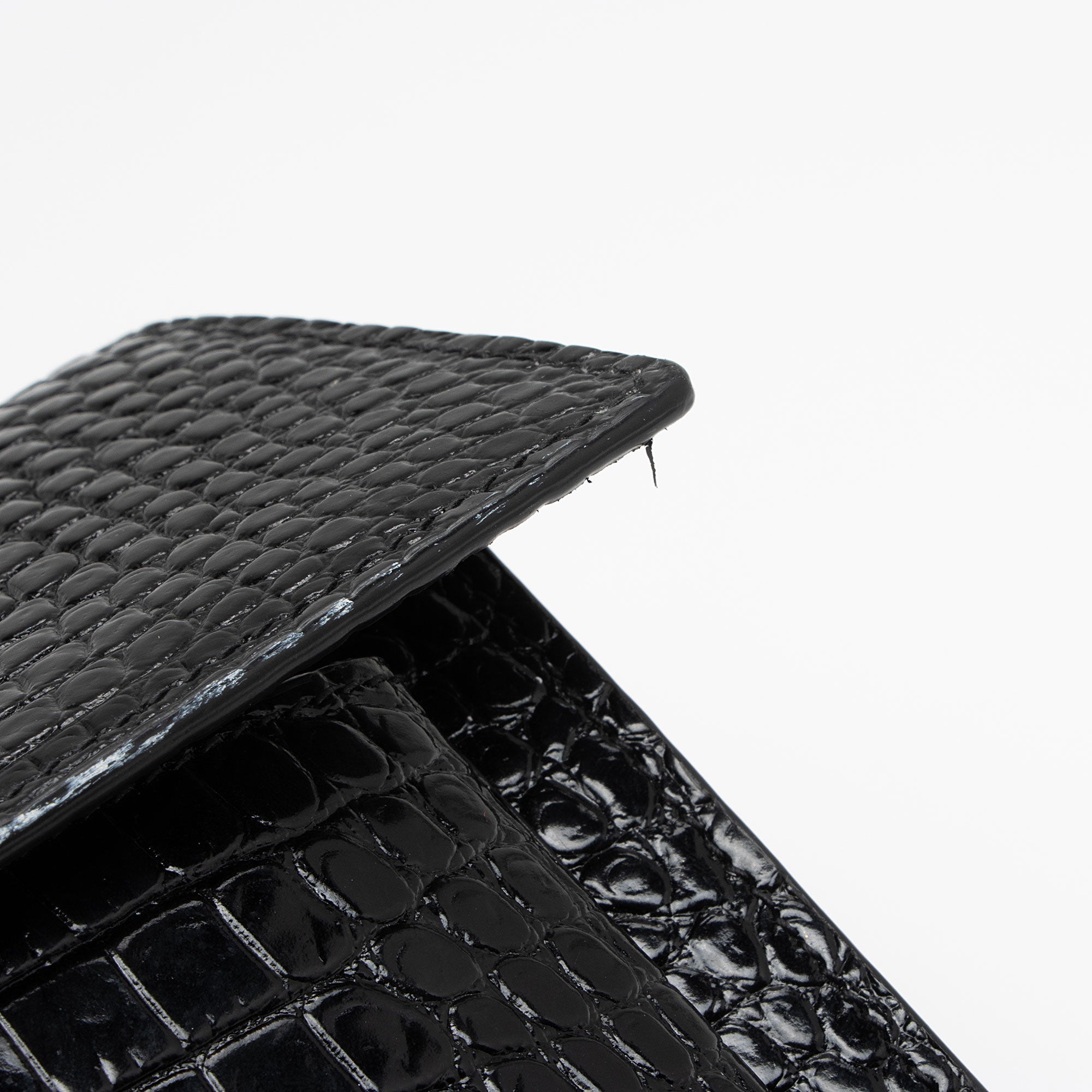 Saint Laurent Croc Embossed Leather Monogram Sunset Medium Shoulder Bag (SHF-otiVDf)