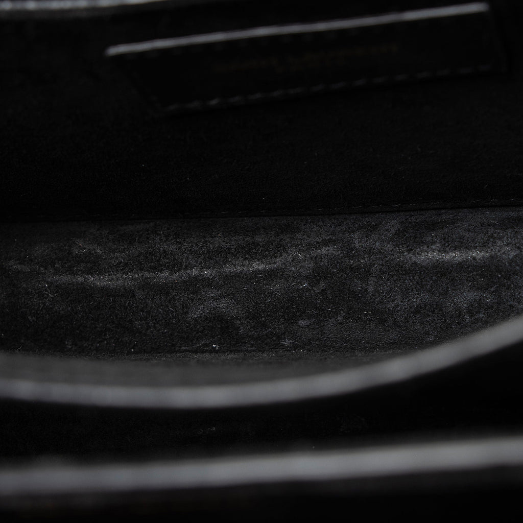 Saint Laurent Croc Embossed Leather Monogram Sunset Medium Shoulder Bag (SHF-otiVDf)
