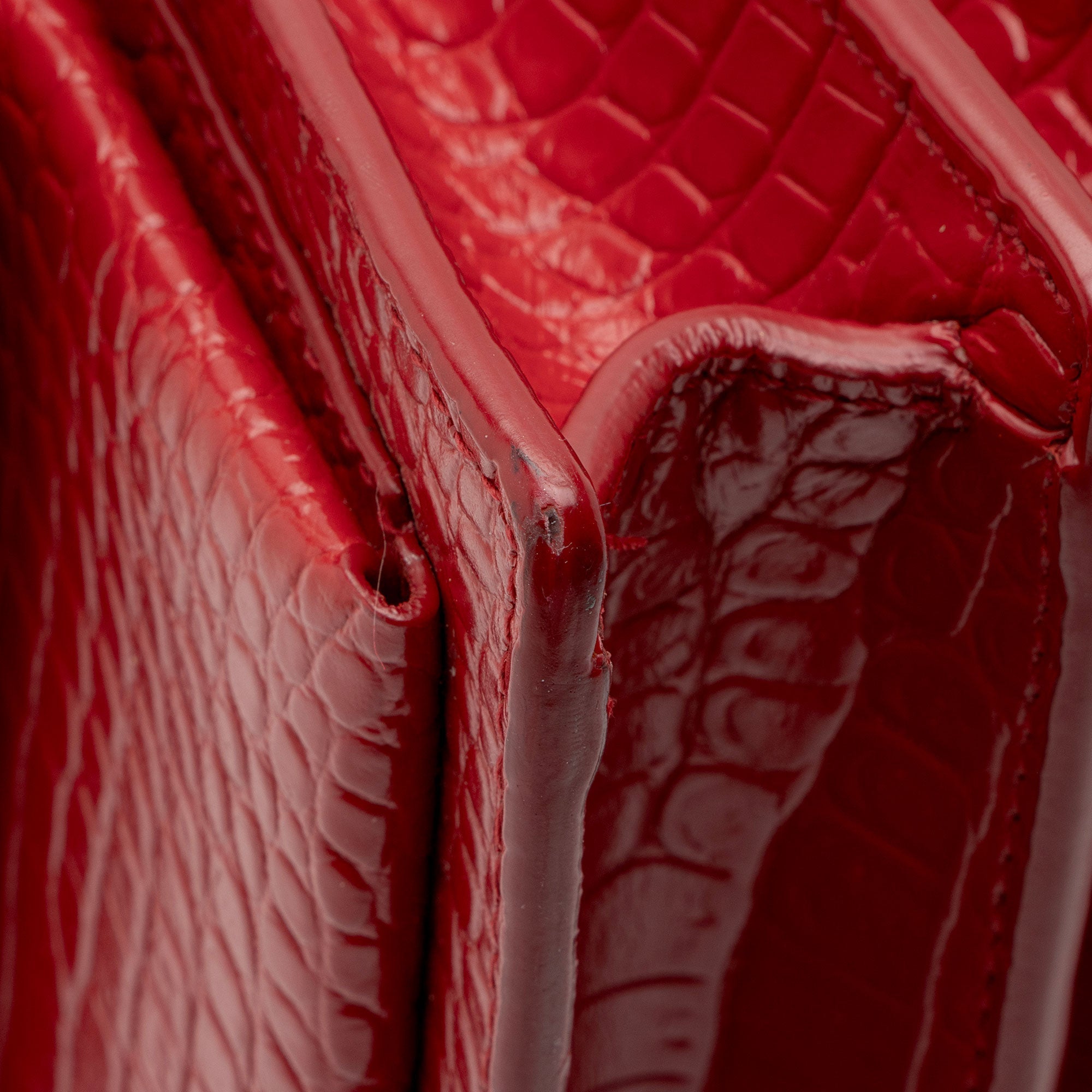 Saint Laurent Croc Embossed Leather Monogram Sunset Medium Shoulder Bag (SHF-jVwFV7)