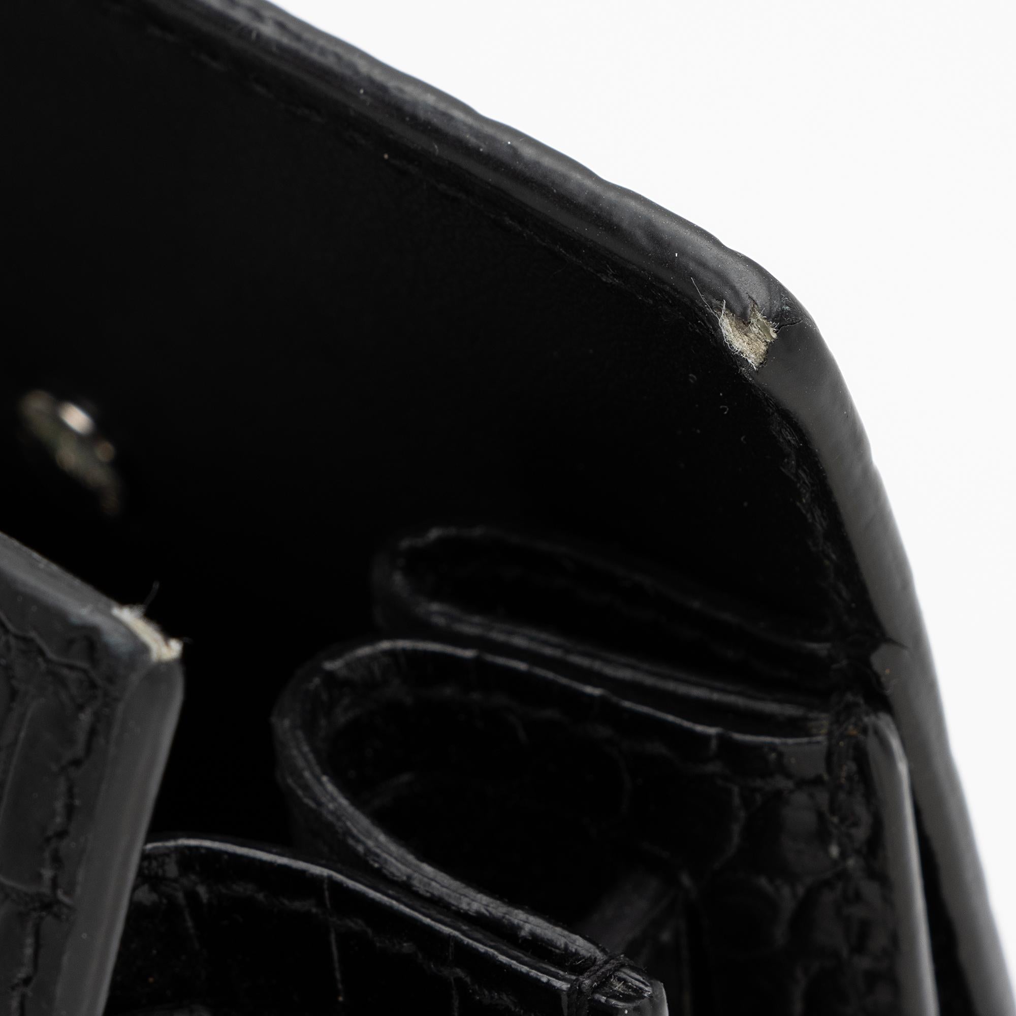 Saint Laurent Croc Embossed Leather Sac De Jour Small Tote (SHF-Cqj90b)