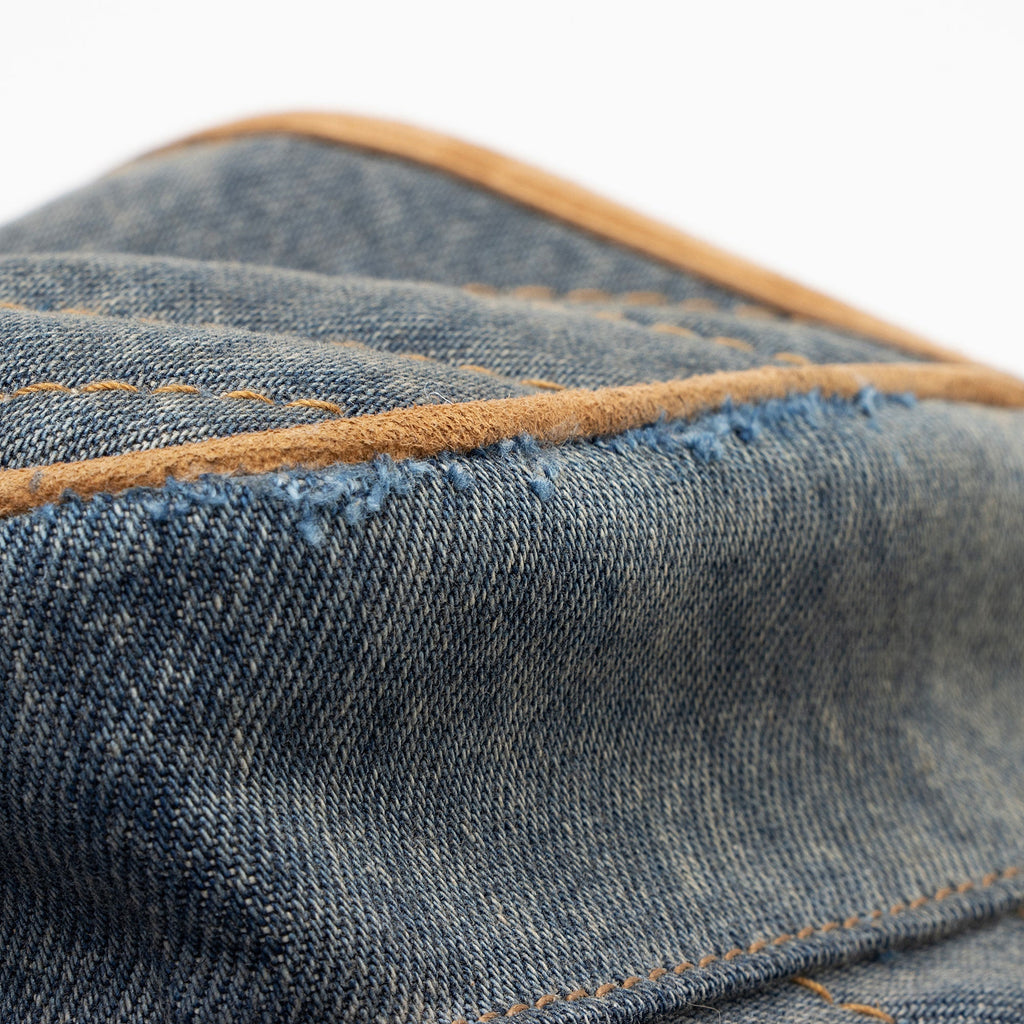 Saint Laurent Denim Suede Monogram Niki Medium Shoulder Bag (SHF-fpTQXb)