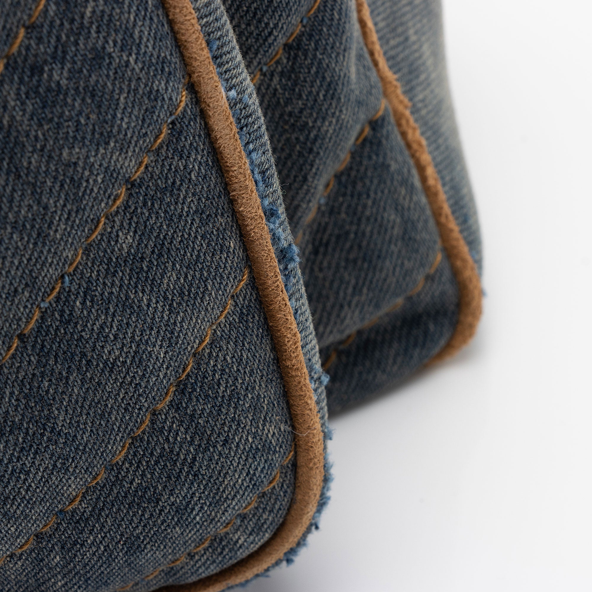 Saint Laurent Denim Suede Monogram Niki Medium Shoulder Bag (SHF-fpTQXb)
