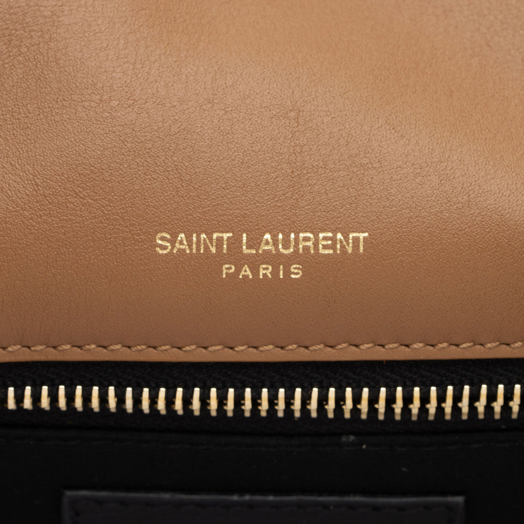 Saint Laurent Denim Suede Monogram Niki Medium Shoulder Bag (SHF-fpTQXb)