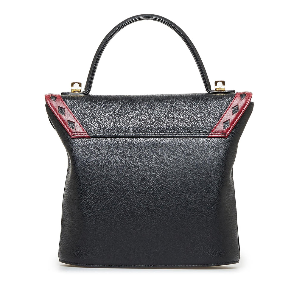 Saint Laurent Diamond Cut Leather Satchel (SHG-0dQrEq)