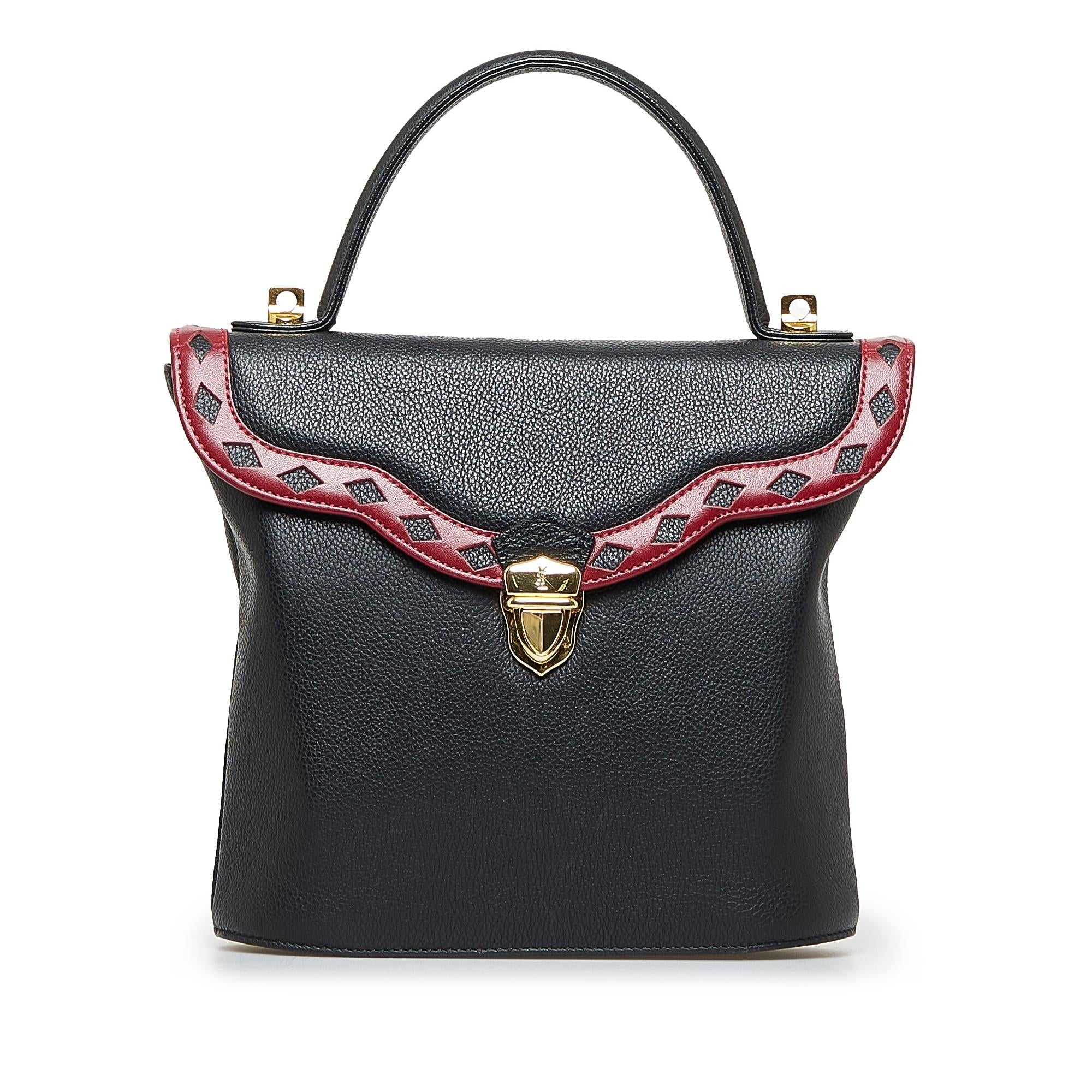Saint Laurent Diamond Cut Leather Satchel (SHG-0dQrEq)