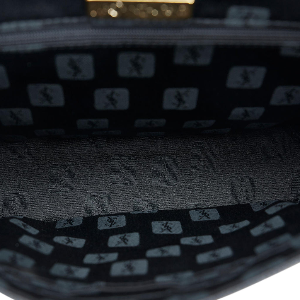 Saint Laurent Diamond Cut Leather Satchel (SHG-0dQrEq)