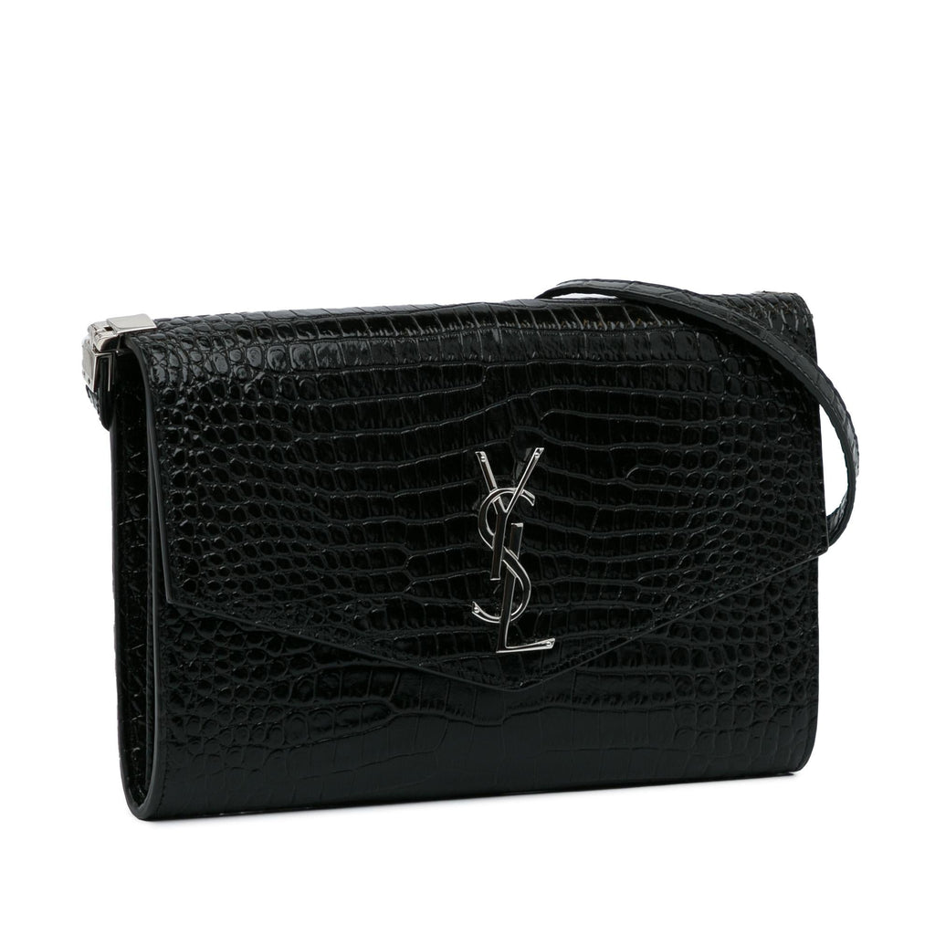 Saint Laurent Embossed Uptown Crossbody Bag (SHG-NoRFgd)