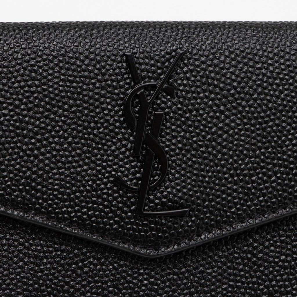 Saint Laurent Grain De Poudre Embossed Leather Uptown Card Case (SHF-cCTA04)