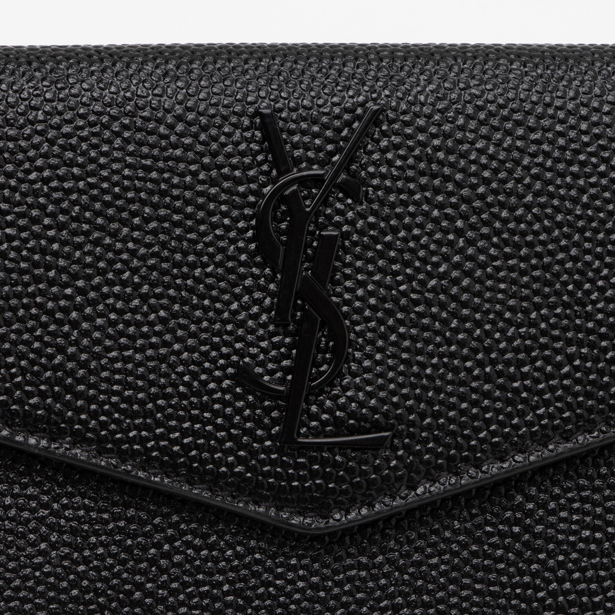 Saint Laurent Grain De Poudre Embossed Leather Uptown Card Case (SHF-cCTA04)