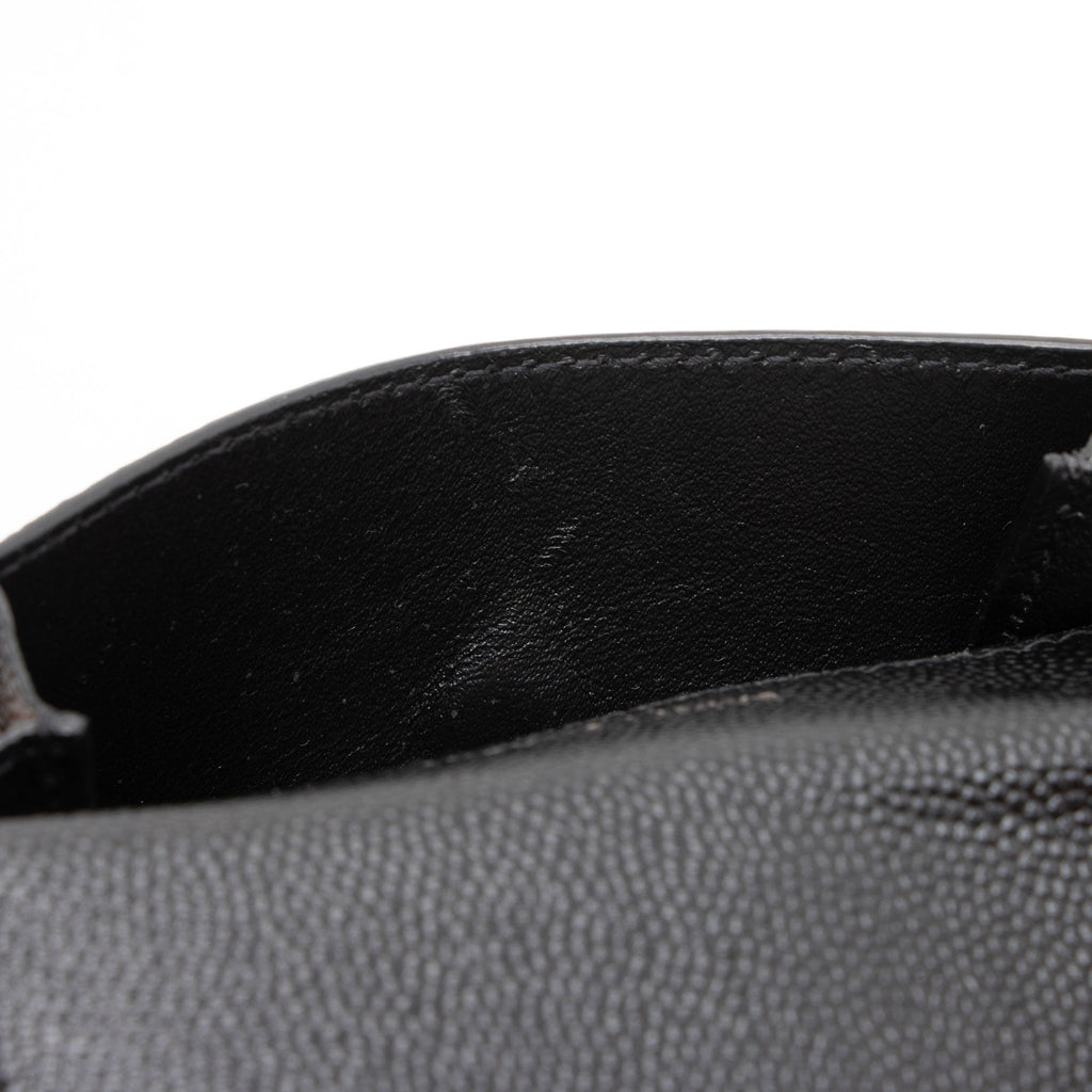 Saint Laurent Grain De Poudre Embossed Leather Uptown Card Case (SHF-cCTA04)