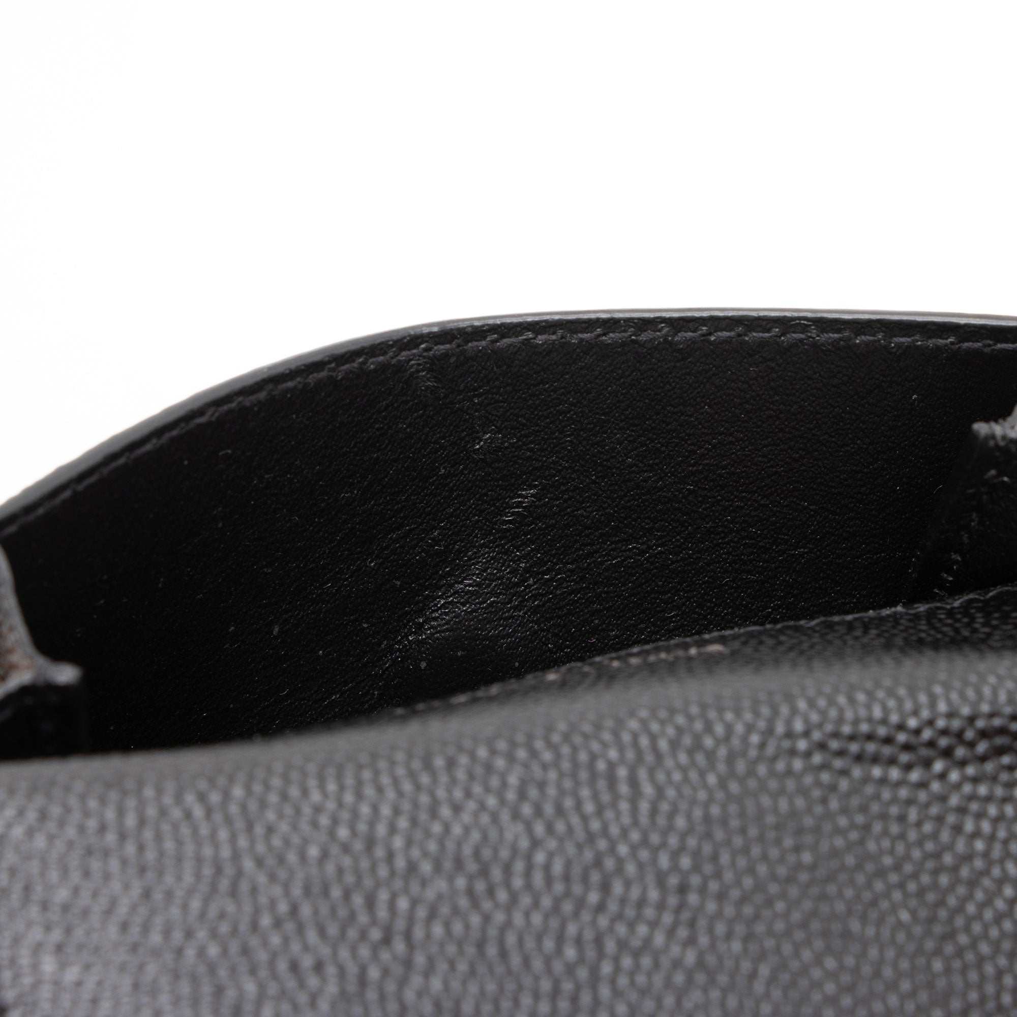 Saint Laurent Grain De Poudre Embossed Leather Uptown Card Case (SHF-cCTA04)
