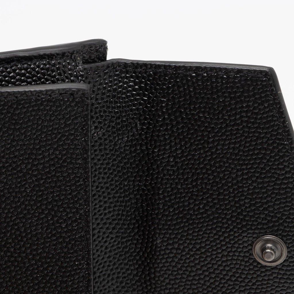 Saint Laurent Grain De Poudre Embossed Leather Uptown Card Case (SHF-cCTA04)