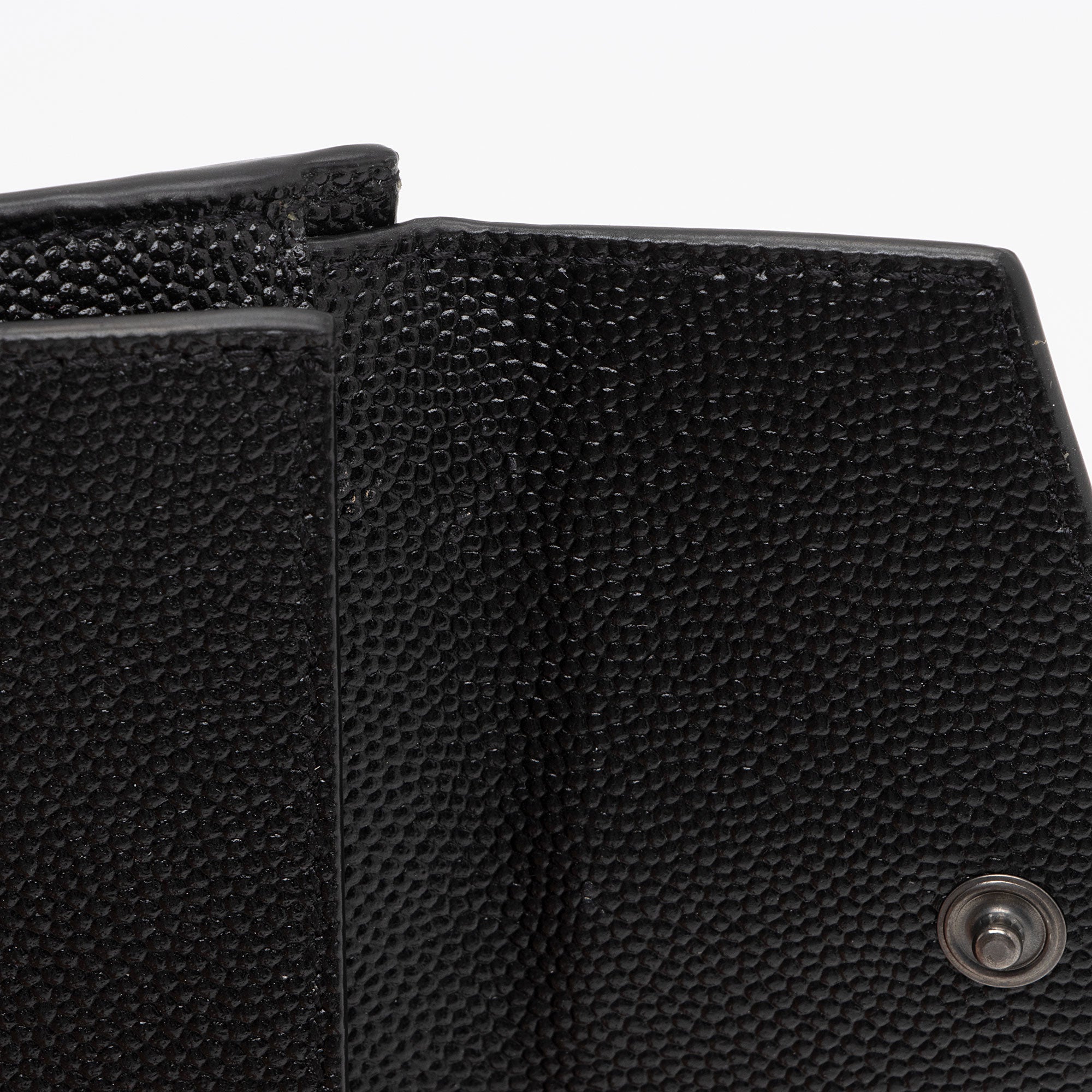Saint Laurent Grain De Poudre Embossed Leather Uptown Card Case (SHF-cCTA04)