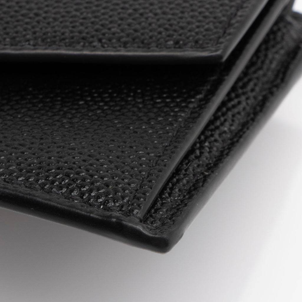 Saint Laurent Grain De Poudre Embossed Leather Uptown Card Case (SHF-cCTA04)