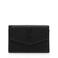 Saint Laurent Grain De Poudre Embossed Leather Uptown Card Case (SHF-cCTA04)