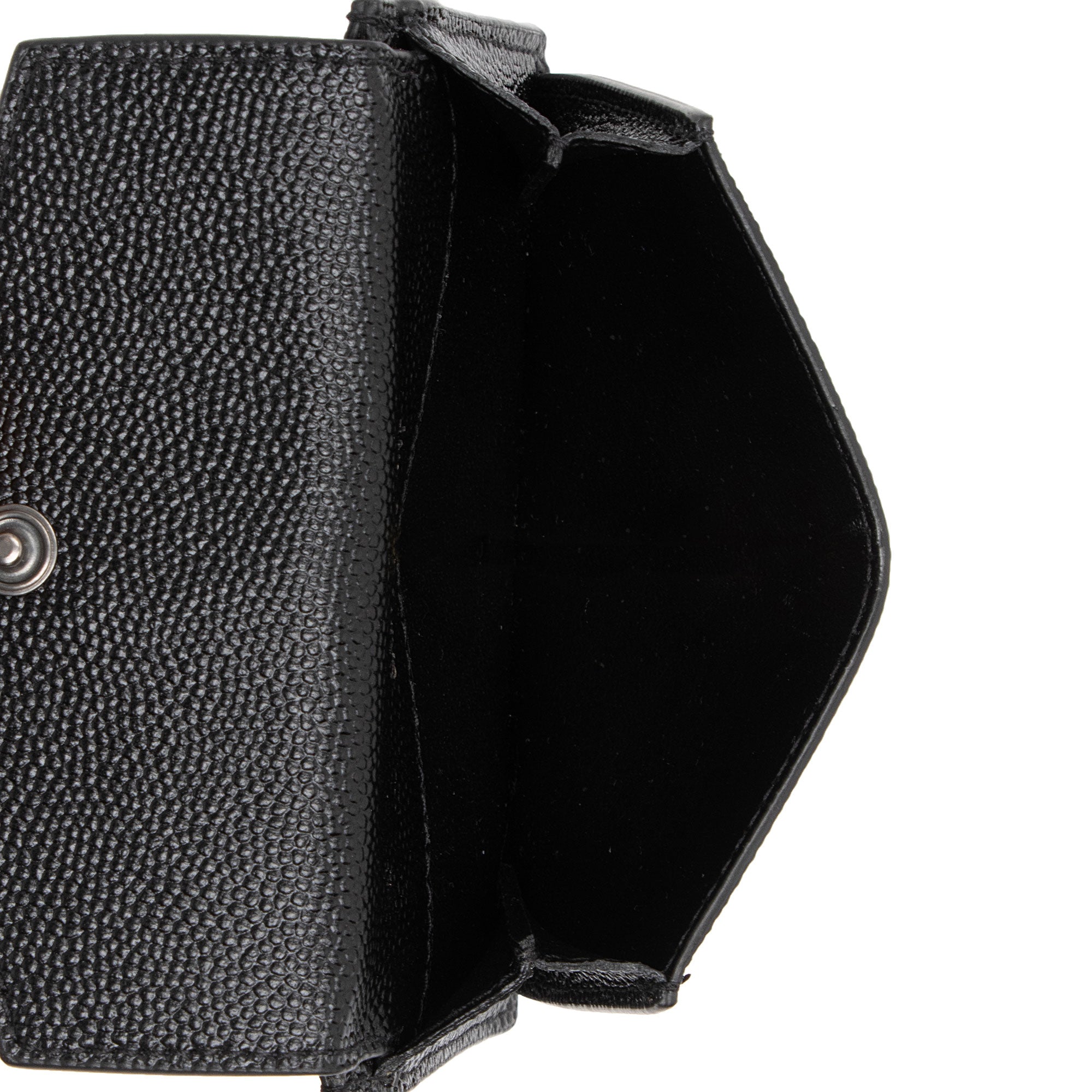 Saint Laurent Grain De Poudre Embossed Leather Uptown Card Case (SHF-cCTA04)
