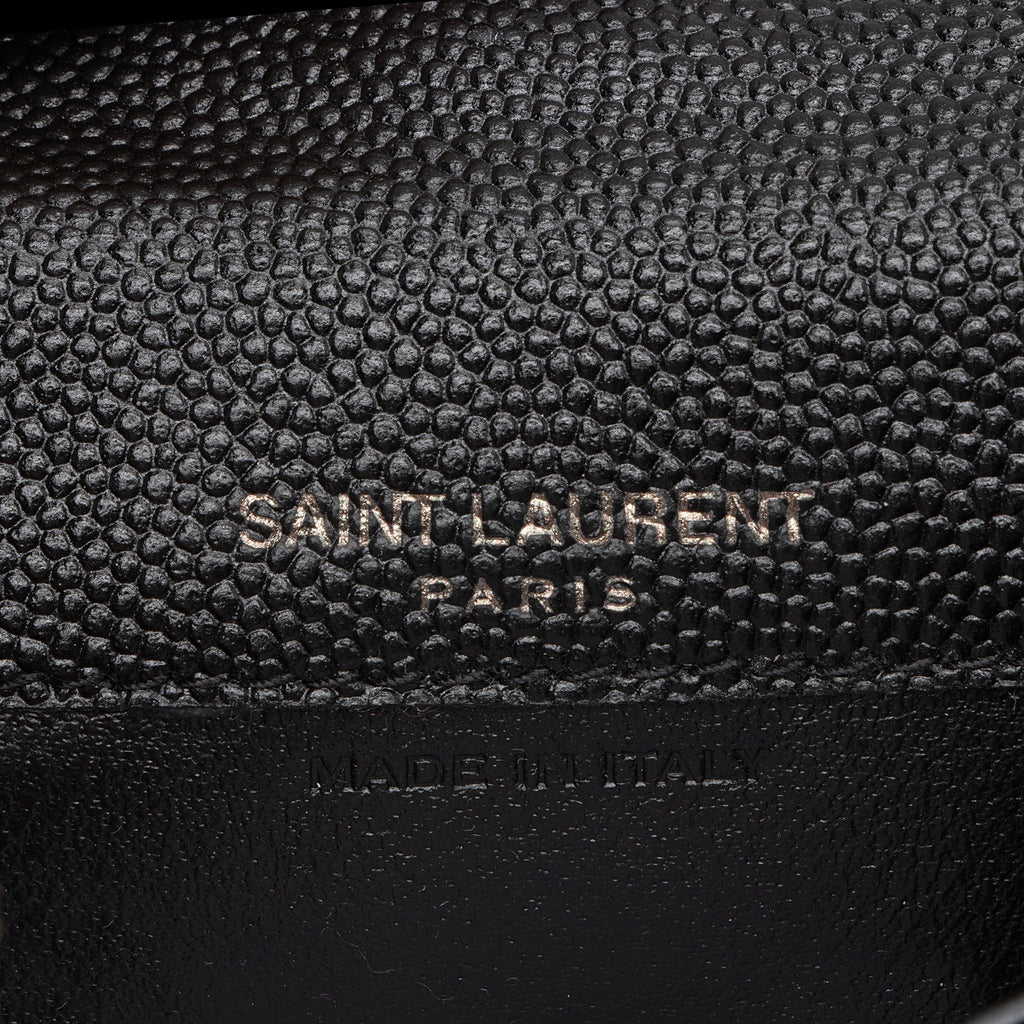 Saint Laurent Grain De Poudre Embossed Leather Uptown Card Case (SHF-cCTA04)
