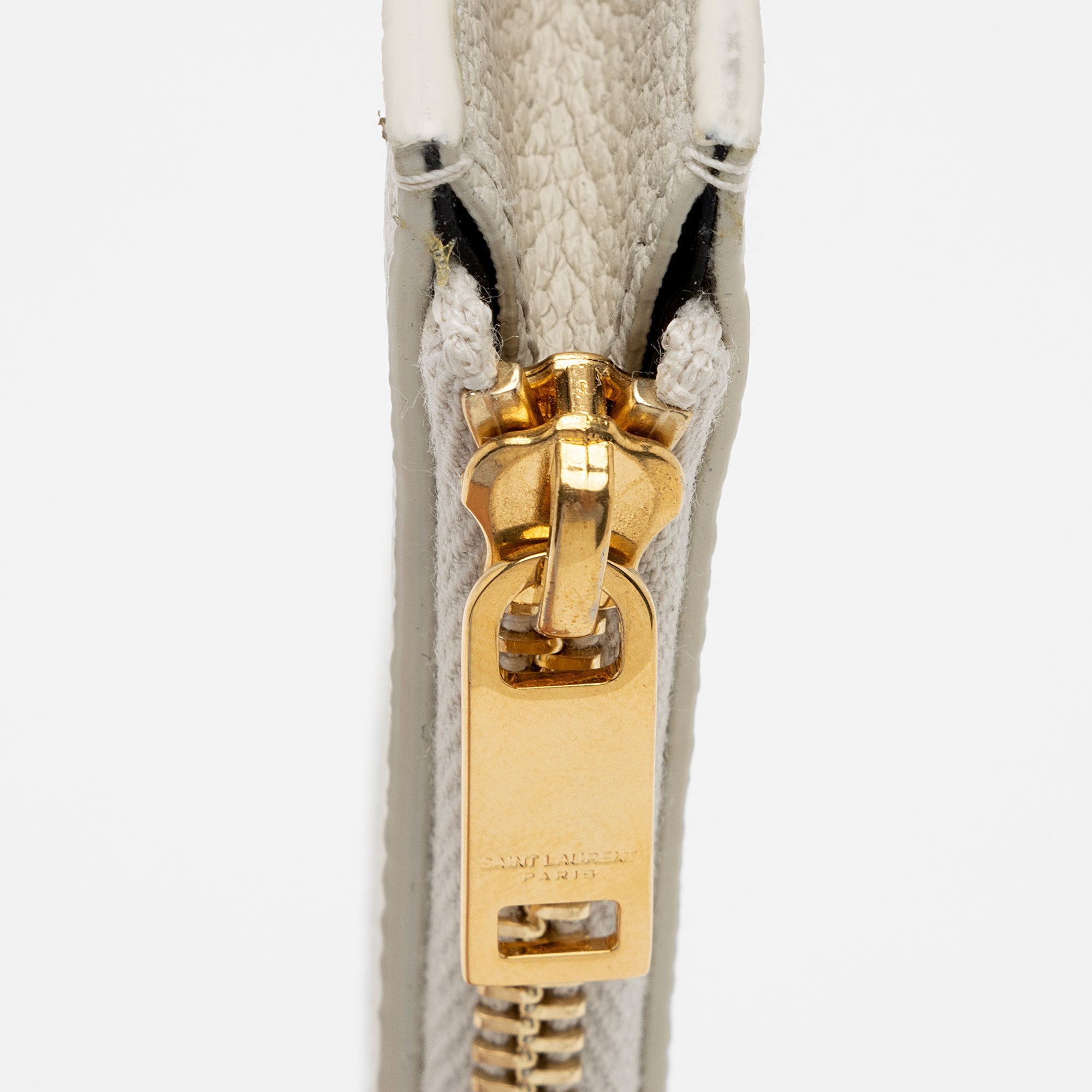 Saint Laurent Grain de Poudre Fragments Zipper Card Case (SHF-CE2v77)
