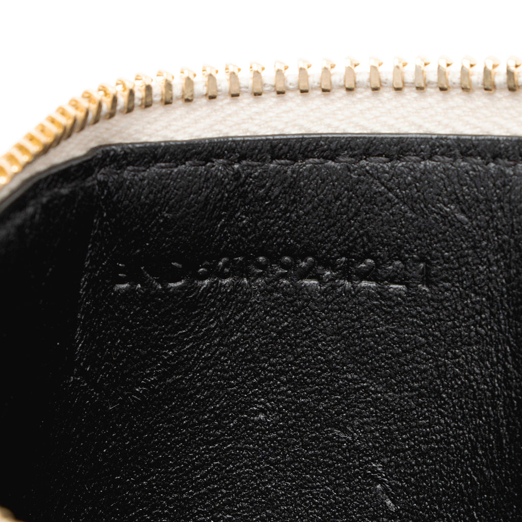 Saint Laurent Grain de Poudre Fragments Zipper Card Case (SHF-CE2v77)
