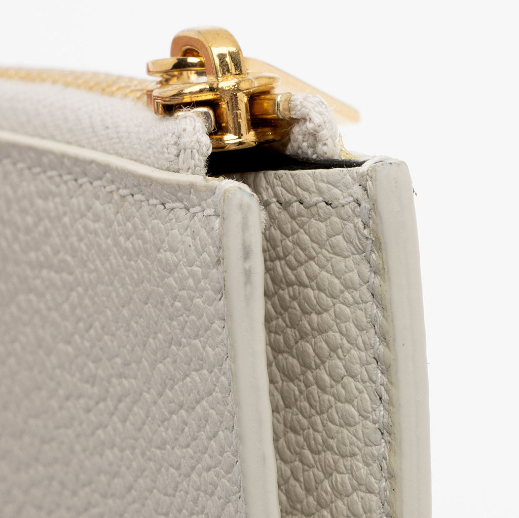 Saint Laurent Grain de Poudre Fragments Zipper Card Case (SHF-CE2v77)