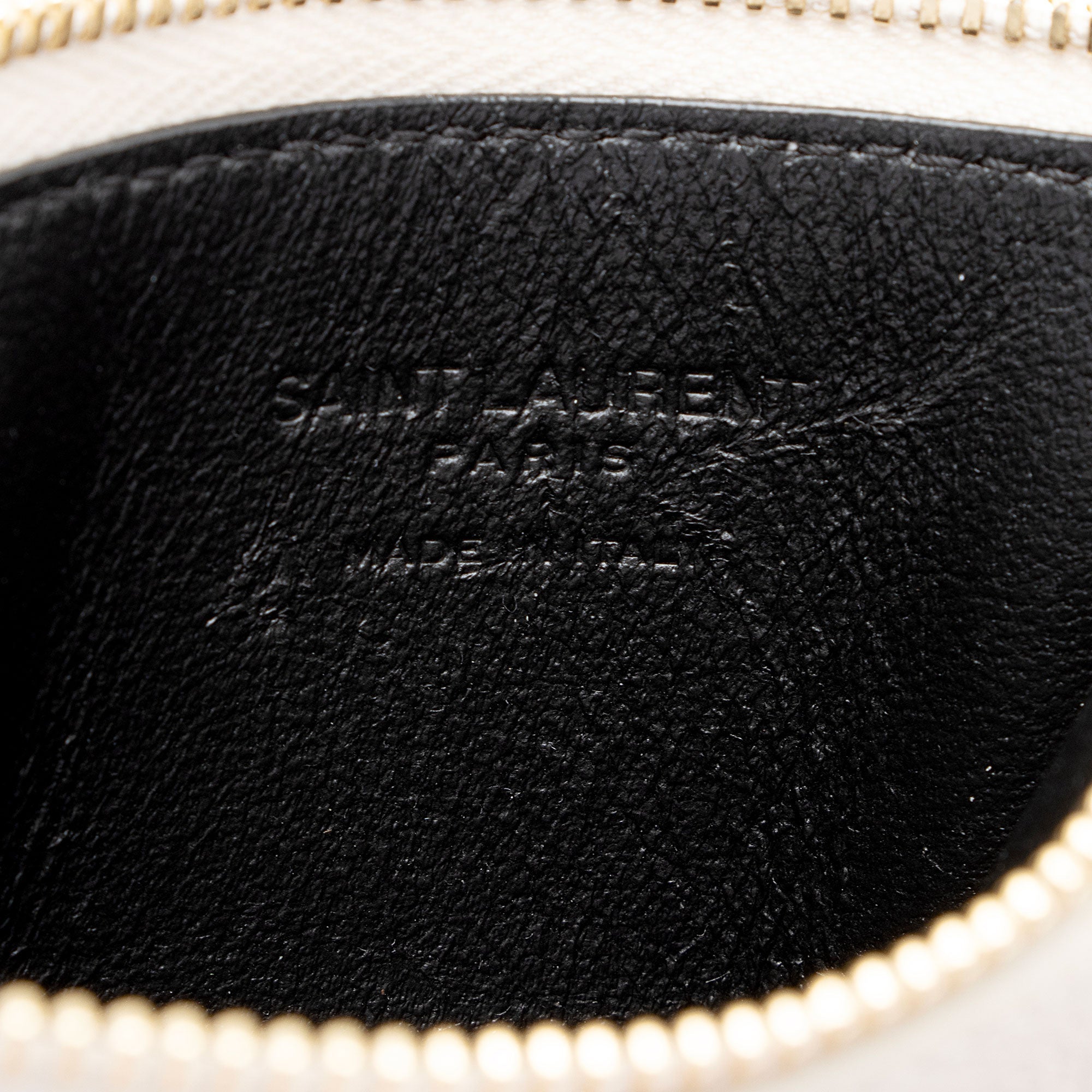 Saint Laurent Grain de Poudre Fragments Zipper Card Case (SHF-CE2v77)