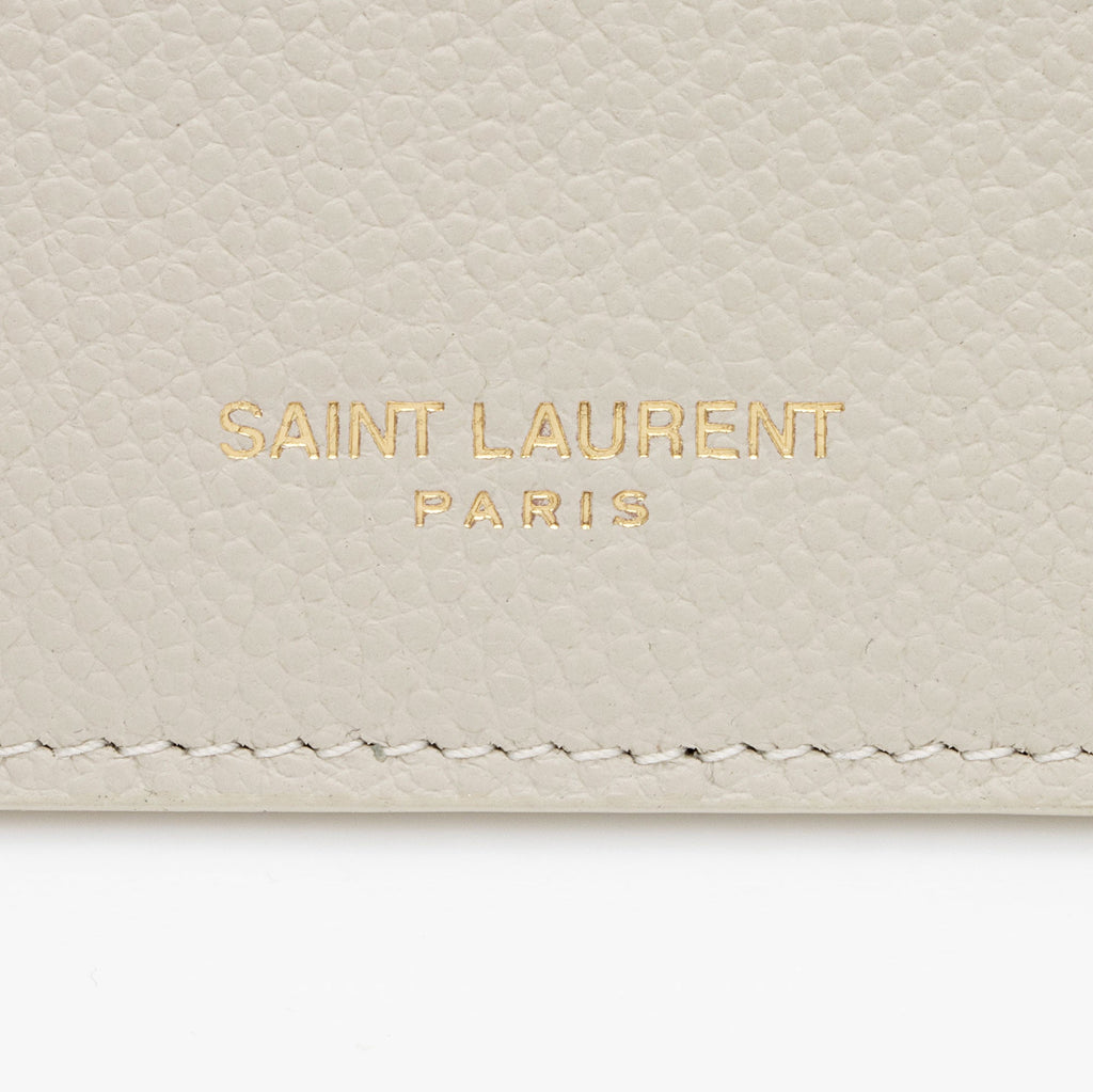 Saint Laurent Grain de Poudre Fragments Zipper Card Case (SHF-CE2v77)