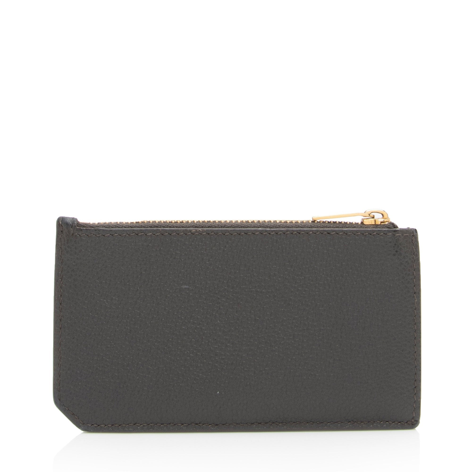Saint Laurent Grain de Poudre Fragments Zipper Card Case (SHF-guNOD1)