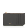 Saint Laurent Grain de Poudre Fragments Zipper Card Case (SHF-guNOD1)