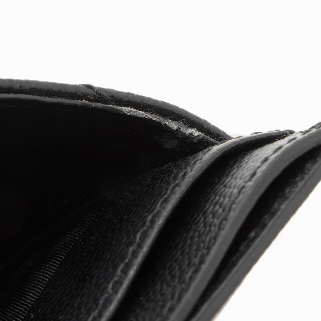 Saint Laurent Matelasse Grain de Poudre Monogram Card Case (SHF-dAEZr6)