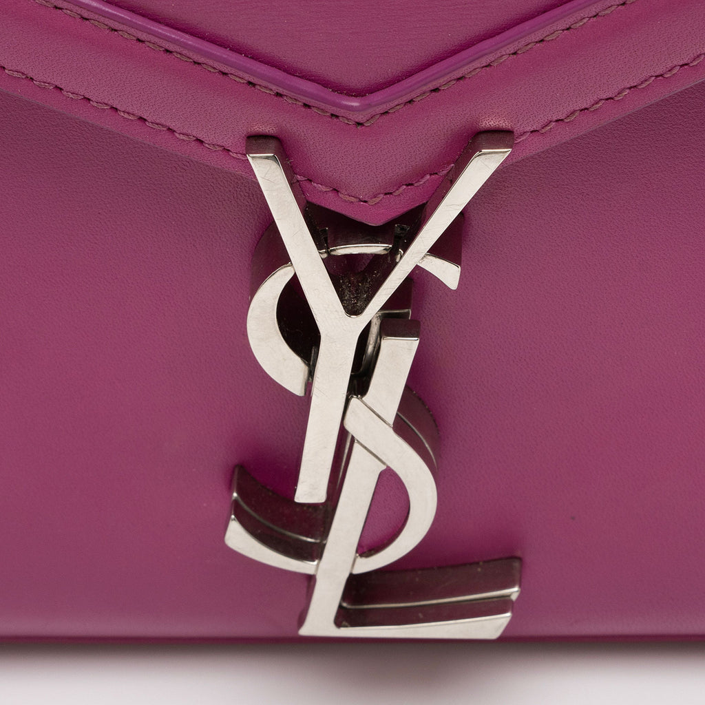 Saint Laurent Grain de Poudre Monogram Cassandra Mini Top Handle Bag - FINAL SALE (SHF-Vxl0wA)