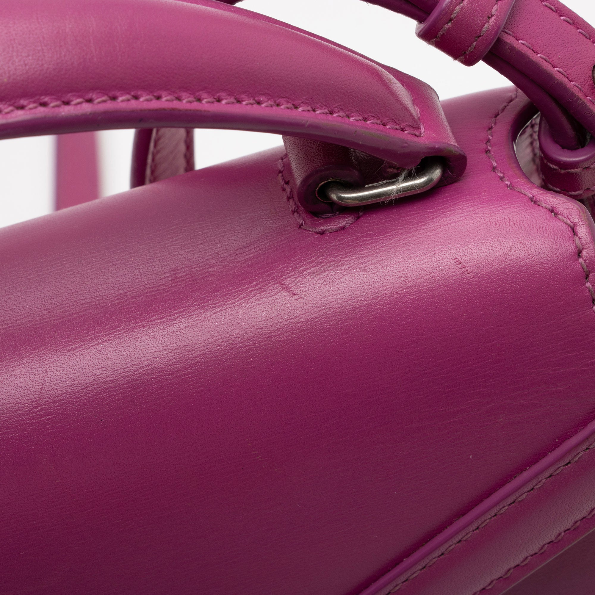 Saint Laurent Grain de Poudre Monogram Cassandra Mini Top Handle Bag - FINAL SALE (SHF-Vxl0wA)