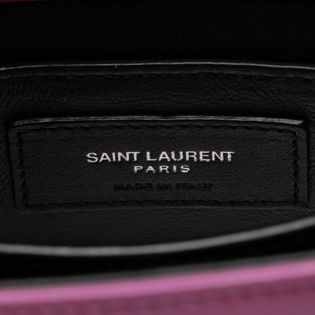 Saint Laurent Grain de Poudre Monogram Cassandra Mini Top Handle Bag - FINAL SALE (SHF-Vxl0wA)
