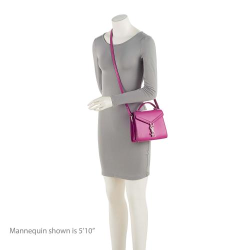 Saint Laurent Grain de Poudre Monogram Cassandra Mini Top Handle Bag - FINAL SALE (SHF-Vxl0wA)