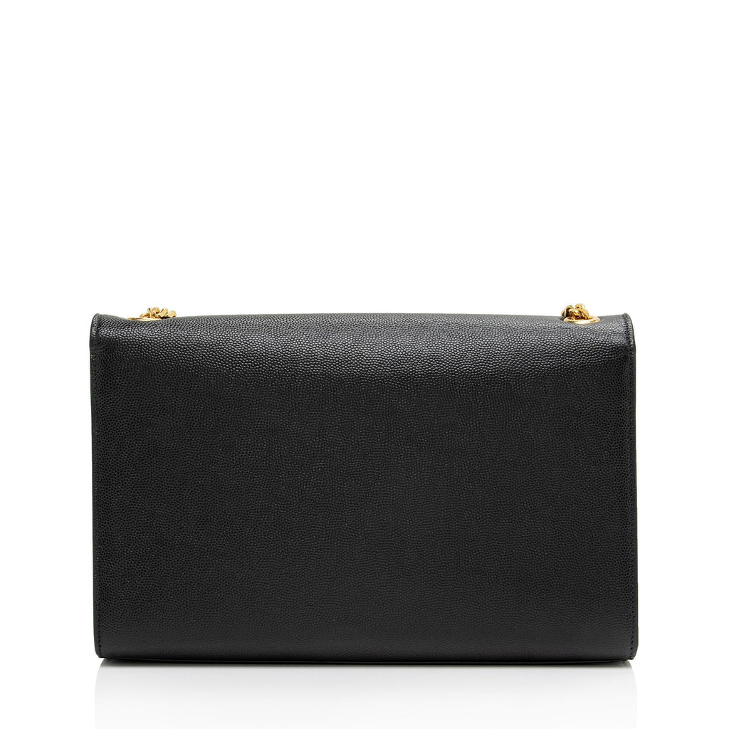 Saint Laurent Grain de Poudre Monogram Kate Chain Medium Shoulder Bag (SHF-xw0vdE)