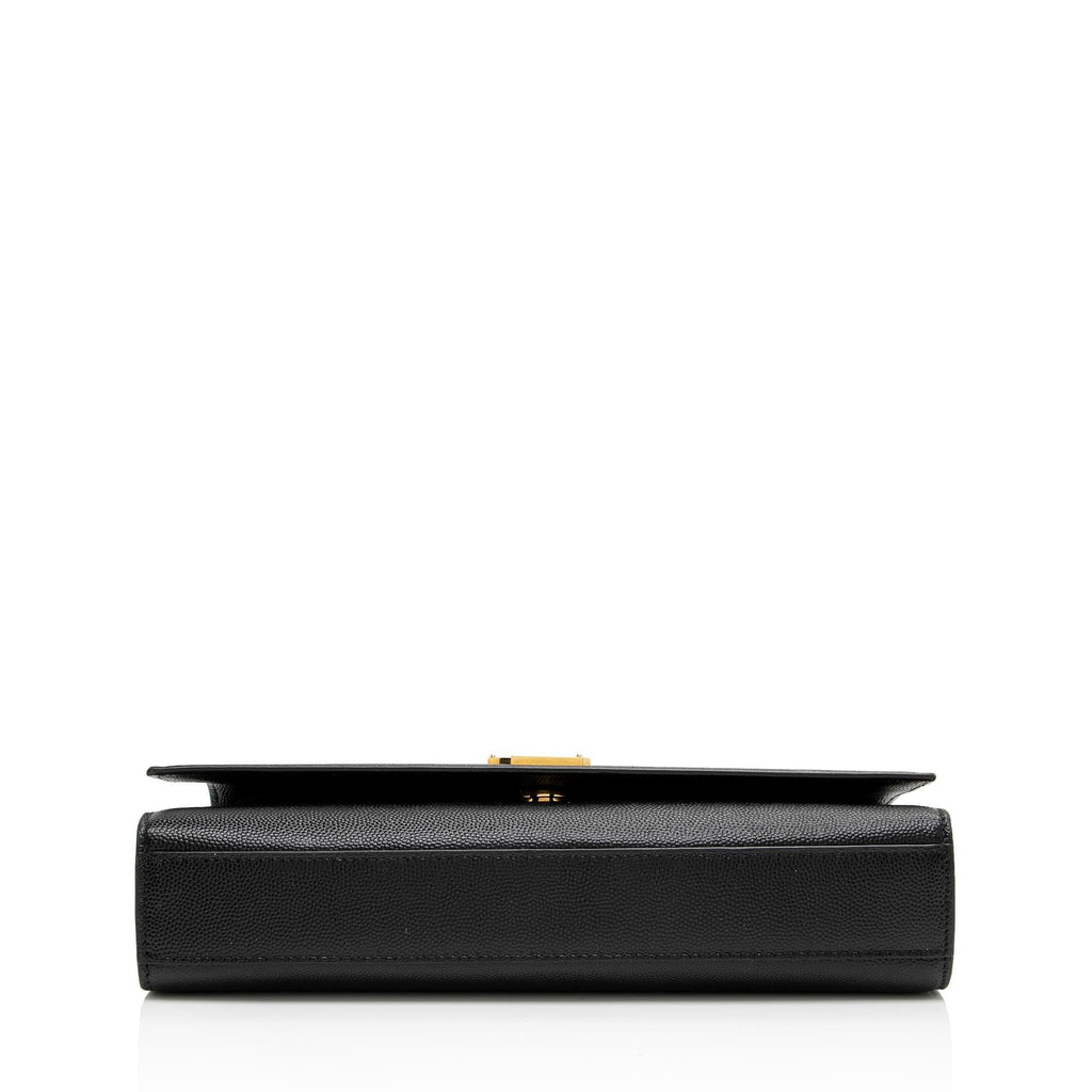 Saint Laurent Grain de Poudre Monogram Kate Chain Medium Shoulder Bag (SHF-xw0vdE)