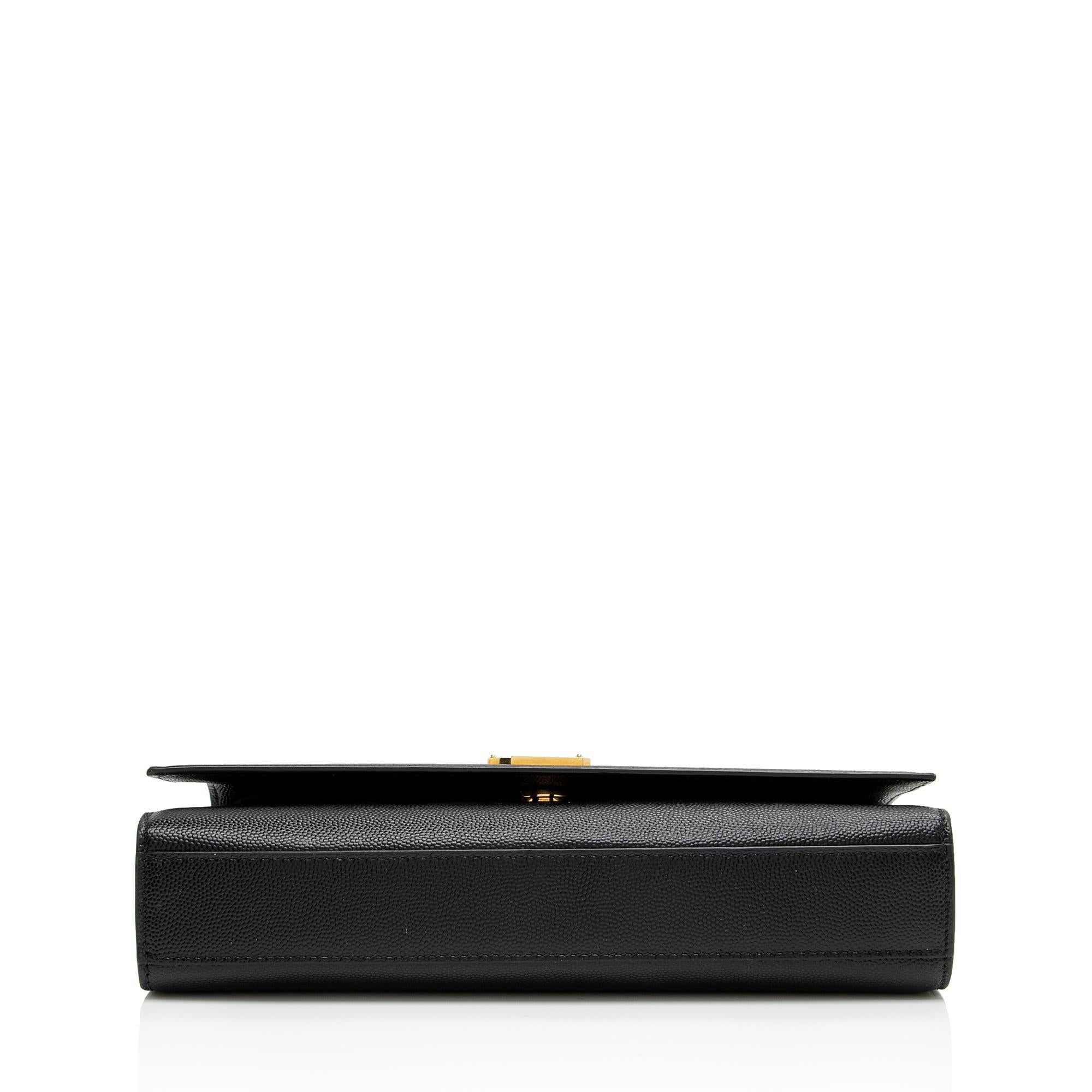 Saint Laurent Grain de Poudre Monogram Kate Chain Medium Shoulder Bag (SHF-xw0vdE)