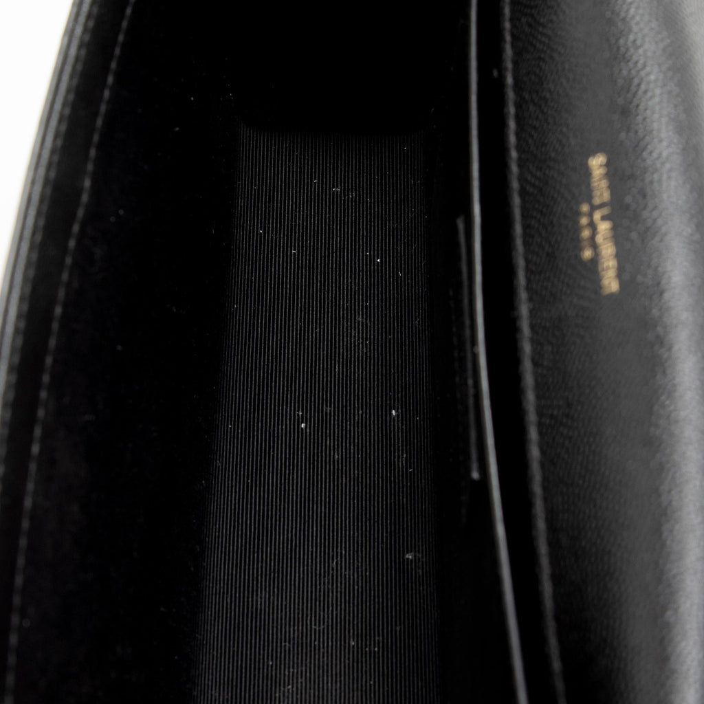 Saint Laurent Grain de Poudre Monogram Kate Chain Medium Shoulder Bag (SHF-xw0vdE)