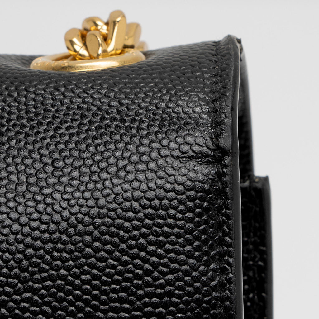 Saint Laurent Grain de Poudre Monogram Kate Chain Medium Shoulder Bag (SHF-xw0vdE)