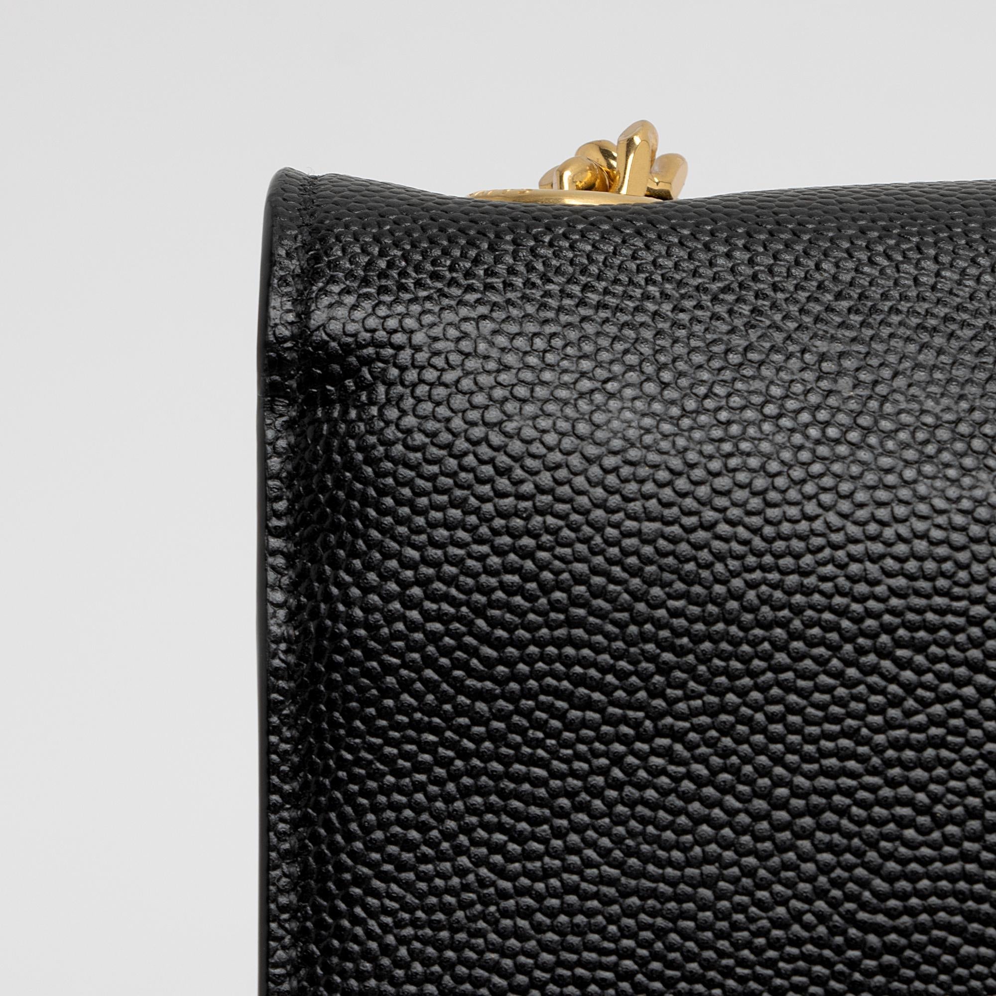 Saint Laurent Grain de Poudre Monogram Kate Chain Medium Shoulder Bag (SHF-xw0vdE)